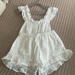 Piyama White Bridal PJ Set Size Small